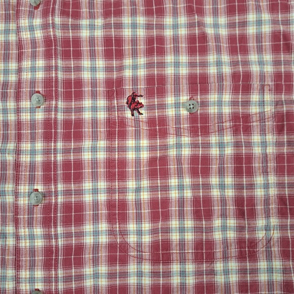 Wrangler PBR Button Down Shirt Mens Size XL Red Plaid Rodeo Bull Riding Official - Picture 4 of 13